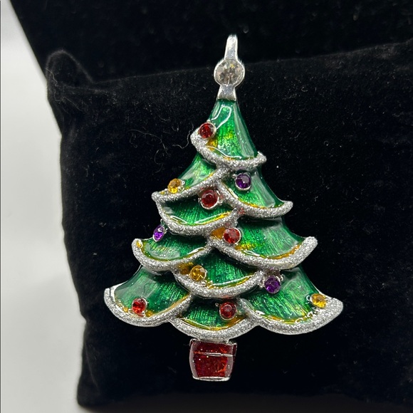 Macy's Jewelry - Macy’s Holiday Lane Festive Christmas Tree brooch with Multicolor Accents
